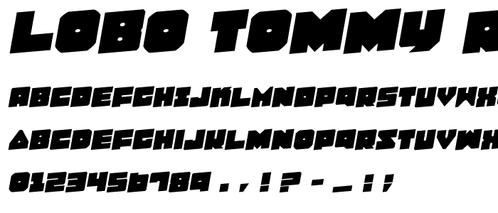 Lobo Tommy Rotalic font
